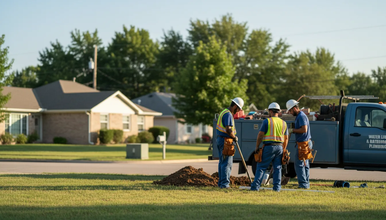 Residential water line and bathroom plumbing service in Blairsburg, IA